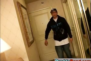 Pregnant non-professional dark babe engulfing missionary