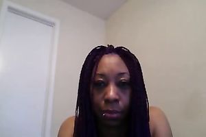 Kinky dark skinned web camera bitch showed off herself in pink stuff