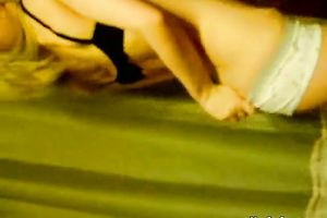 Adorable green eyed girlfriend diddles her curly cum-hole for me