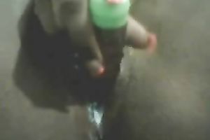 Black bald cookie getting hot and creamy after masturbation