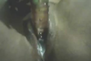 Black bald cookie getting hot and creamy after masturbation