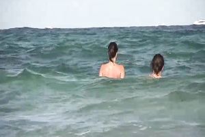 Stunning brunette hair juvenile non-professional honey looks like a model