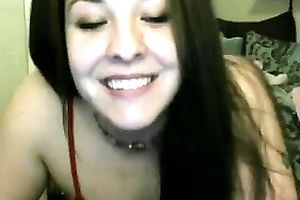 Yummy honey with extra large arse posing on web camera session