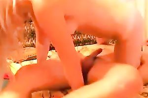 Lovely blond slutwife engulfing my pecker deepthroat in 69 position