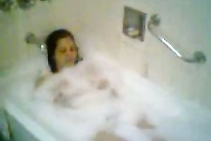 Slutty non-professional all exposed dark brown is caught taking soapy washroom