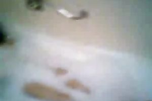 Slutty non-professional all exposed dark brown is caught taking soapy washroom