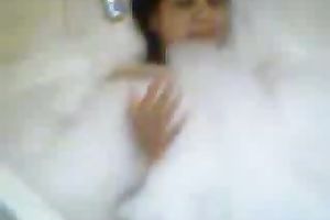 Slutty non-professional all exposed dark brown is caught taking soapy washroom