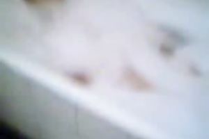 Slutty non-professional all exposed dark brown is caught taking soapy washroom