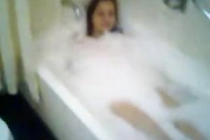 Slutty non-professional all exposed dark brown is caught taking soapy washroom