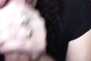 Lusty chunky faced white wife is busy with engulfing my sloppy pecker