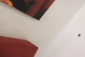 Sexy non-professional brunette hair called Amber works on tasty sloppy weenie