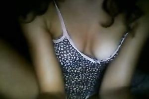Lovely non-professional legal age teenager brunette hair plays with her white scones