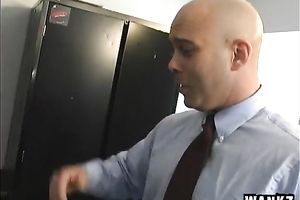 Sexy office assistant masturbates in front of her boss