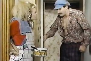 Moustached brunette hair guy wants to gangbang this blond hottie