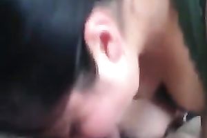 Cute and lewd non-professional Latina blowlerina works on my beefy pecker