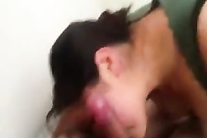 Cute and lewd non-professional Latina blowlerina works on my beefy pecker