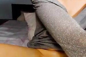 Oiled up playgirl fingering her cum-hole in hell arousing solo movie scene