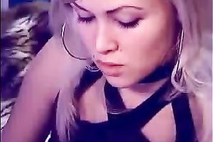 Auburn MILFie nympho with red nails took a dildo to have joy on livecam