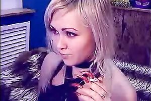 Auburn MILFie nympho with red nails took a dildo to have joy on livecam
