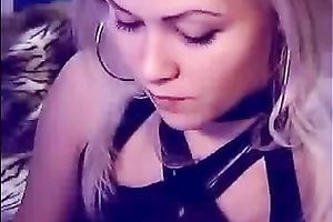 Auburn MILFie nympho with red nails took a dildo to have joy on livecam