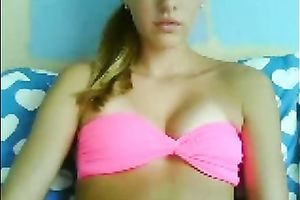 Mesmerizing blond beauty got rid of her pink stuff to show me her love melons