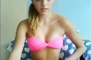 Mesmerizing blond beauty got rid of her pink stuff to show me her love melons