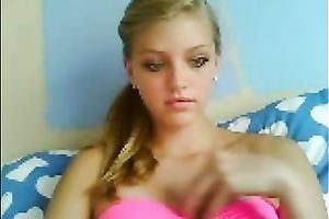 Mesmerizing blond beauty got rid of her pink stuff to show me her love melons