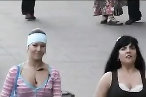 These hot honeys have no idea I am spying on 'em