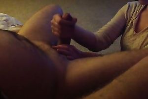 Amateur a bit inactive and also calm playgirl of my buddy wanks his knob