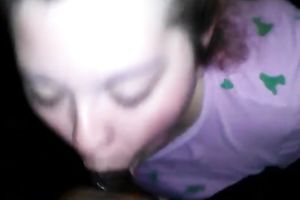 Blonde legal age teenager engulfing powerful dark weenie balls unfathomable