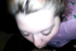 Blonde legal age teenager engulfing powerful dark weenie balls unfathomable