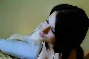 Cute legal age teenager with well-matured scones copulates her trimmed wet crack with her sex-toy