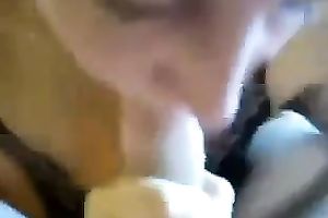 Dark haired rather pallid dilettante nympho provided my buddy with BJ