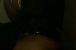 Sucking monster size big dark knob while this chab is filming me on non-professional camera