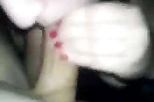 My bosomy GF enjoys engulfing my prick in homemade POV