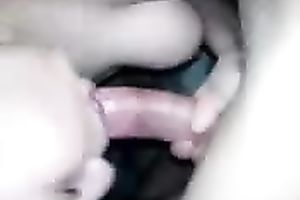 My bosomy GF enjoys engulfing my prick in homemade POV