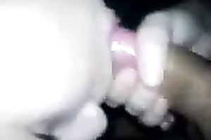 My bosomy GF enjoys engulfing my prick in homemade POV