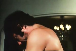 Filthy brunette hair European honey shared by two hairy studs