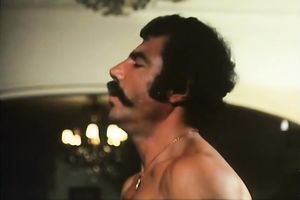 Filthy brunette hair European honey shared by two hairy studs