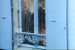 Filthy brunette hair European honey shared by two hairy studs