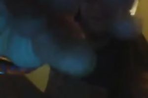 Amateur large breasted captivating web web camera nympho in glasses masturbated