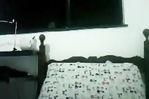 Beautiful ally posing seductively during the time that webcamming with me