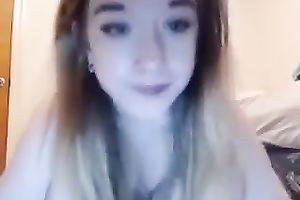 Cute bitch with nasty eye brows masturbates on livecam