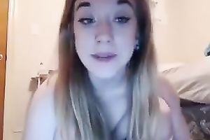 Cute bitch with nasty eye brows masturbates on livecam