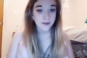 Cute bitch with nasty eye brows masturbates on livecam
