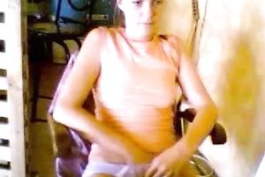 Cute dilettante youthful sweetheart on web camera masturbates for real