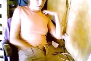 Cute dilettante youthful sweetheart on web camera masturbates for real