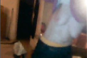 Pale skin aged whore form UK shows me her saggy rack on web camera