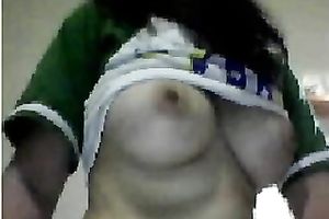 Nerdy girl with marvelous face really has a couple of stunning boobies