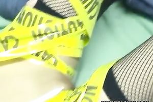 Slim Japanese nympho with tiny bumpers is fastened hand and foot